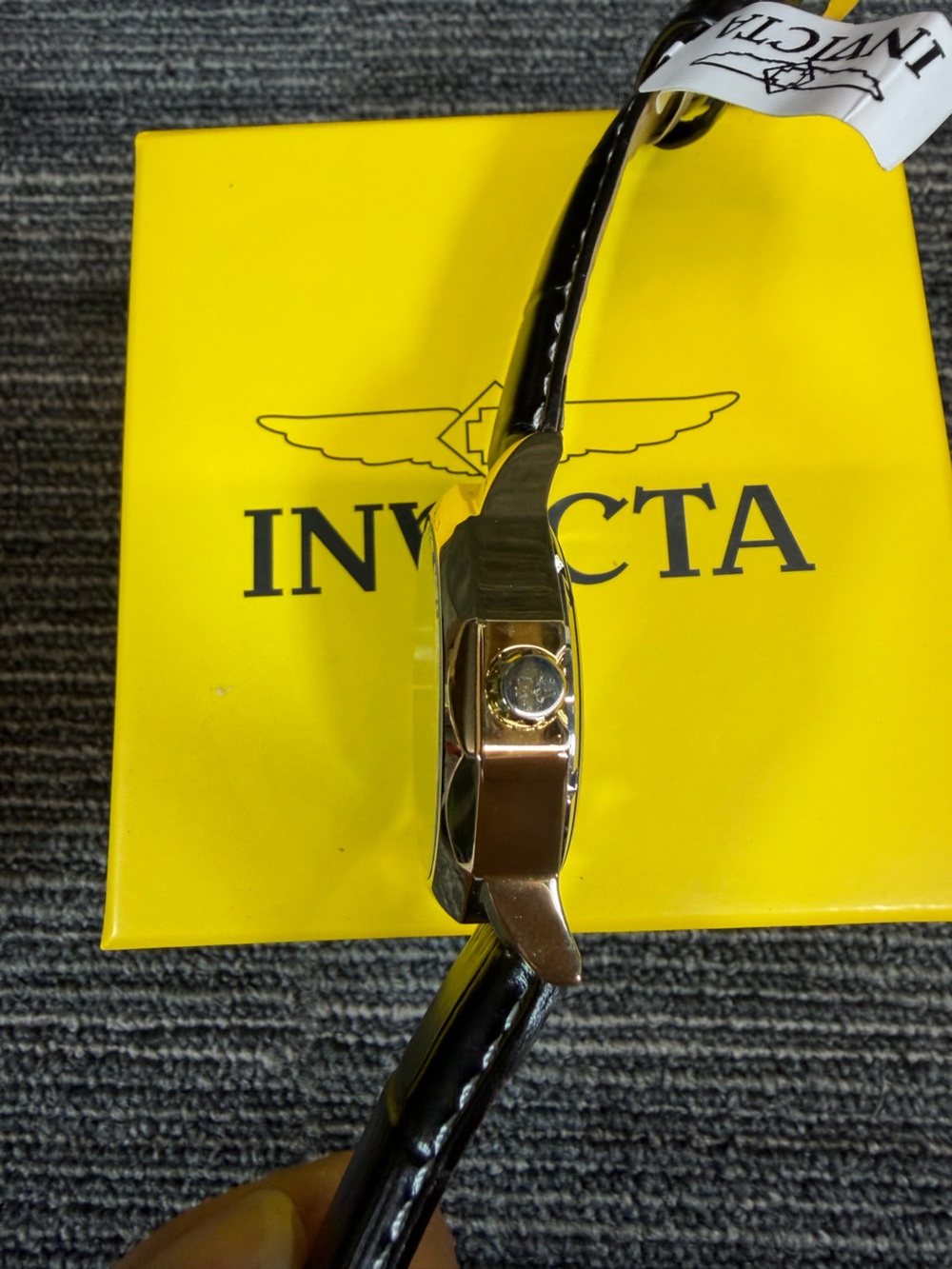 Invicta Objet D Art Epigraph Automatic Gold Skeleton Dial Watch Black Strap New - Picture 10 of 11
